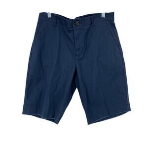 ATM Anthony Thomas Melillo Chino Shorts Mens Size 30 Blue Cut Hem Stretch